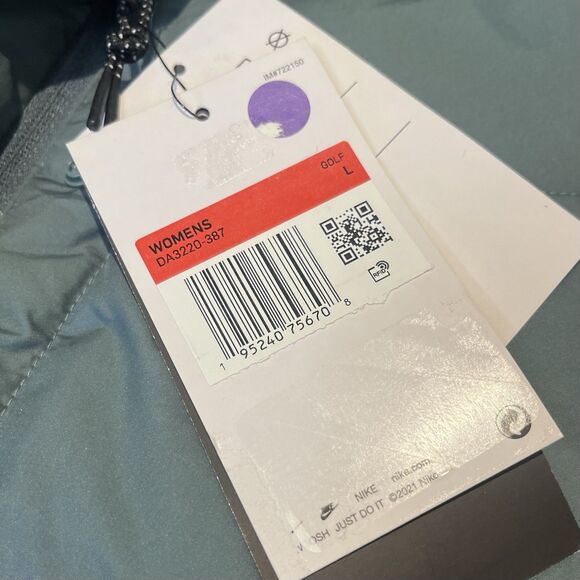 Nike Therma Fit Puffer Vest Womens L Repel Reversible Green Golf NEW - Picture 6 of 14